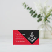 赤と黒のマソニック名刺 |フリーメーソン 名刺 (スタンド正面)