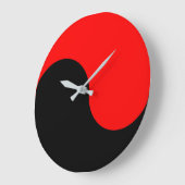 赤と黒のミニマリズム ラージ壁時計 (傾斜)
