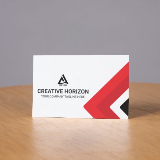 赤と黒のミニマルプロフェッショナル 企業の 名刺