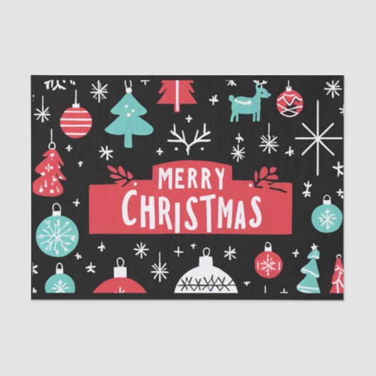 赤と黒のメリークリスマスフェスティバル 薄葉紙 (正面)