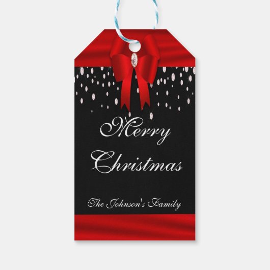 赤と黒のメリークリスマス ギフトタグ (裏面)
