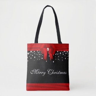 赤と黒のメリークリスマス トートバッグ