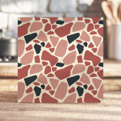 赤と黒のモダンなテラッツォデザイン タイル