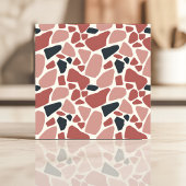 赤と黒のモダンなテラッツォデザイン タイル