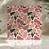 赤と黒のモダンなテラッツォデザイン タイル