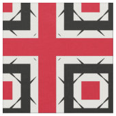 赤と黒のモダントレンディー幾何学的パターン ファブリック (クローズアップ)