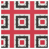 赤と黒のモダントレンディー幾何学的パターン ファブリック (見本)