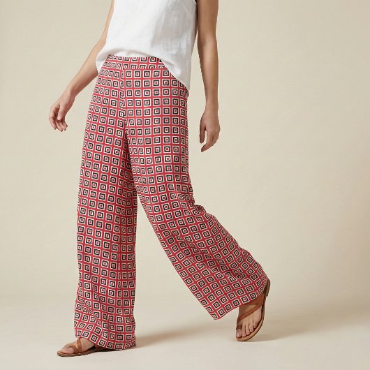 赤と黒のモダントレンディー幾何学的パターン ファブリック