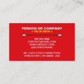 赤と黒のモバイルカーウォッシュ/オートディテリング 名刺 (裏面)