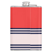 赤と黒のユニフォームのストライプ フラスク (裏面)