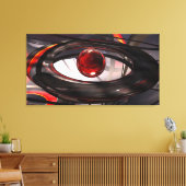 赤と黒のラッピングされたキャンバス キャンバスプリント (インサイチュ (リビング))