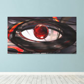 赤と黒のラッピングされたキャンバス キャンバスプリント (インサイチュ (ウッドフロア))