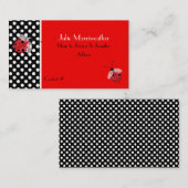 赤と黒のラディバグママ通話カード コーリングカード (正面/裏面)