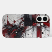 赤と黒のランダム絵を描 Case-Mate iPhoneケース (裏面 (横))