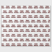 赤と黒のランバージャックプレイドハッピーホリデー ラッピングペーパー (フラット)