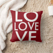 赤と黒のリバーシブルラブ装飾用クッション クッション (ブランケット)