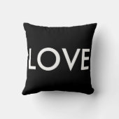 赤と黒のリバーシブルラブ装飾用クッション クッション (裏面)