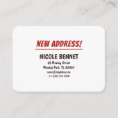 赤と黒のレトロ建築がデザインされた新しい住所カード エンクロージャーカード (正面)