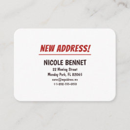 赤と黒のレトロ建築がデザインされた新しい住所カード エンクロージャーカード