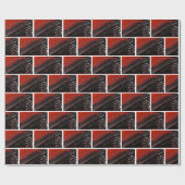 赤と黒のレンガ ラッピングペーパー (フラット)