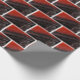 赤と黒のレンガ ラッピングペーパー