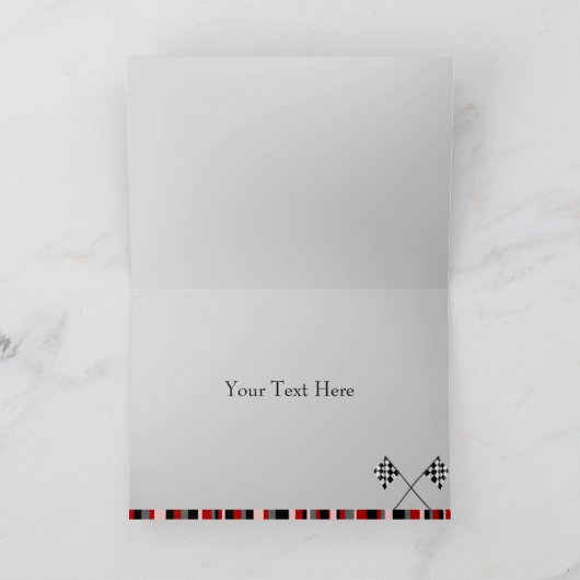 赤と黒のレーシングカータンクオカード サンキューカード (内部)