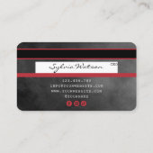 赤と黒のロゴのクレジットカードを追加 名刺 (裏面)