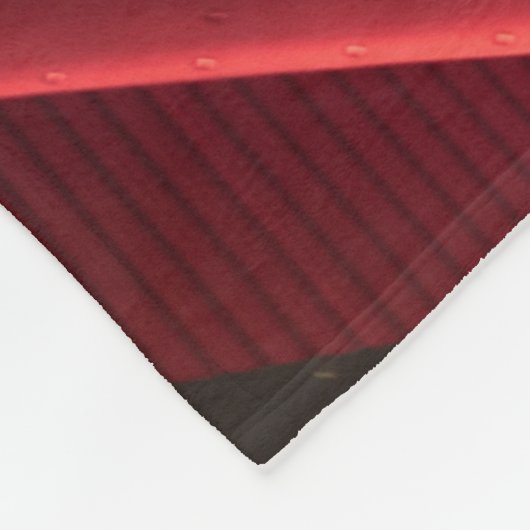 赤と黒のロゴ フリースブランケット (角)