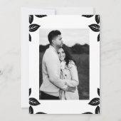 赤と黒のローズフラワーブライダルシャワー 招待状 (裏面)