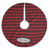 赤と黒のヴィンテージハーレキン ブラッシュドポリエステルツリースカート (正面)