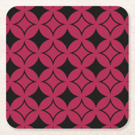 赤と黒の七宝 スクエアペーパーコースター