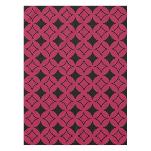 赤と黒の七宝 テーブルクロス (正面)