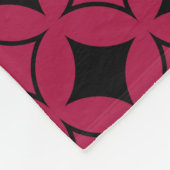 赤と黒の七宝 フリースブランケット (角)