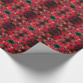 赤と黒の万華鏡のように千変万化するパターンパターン ラッピングペーパー (角)
