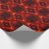 赤と黒の万華鏡のように千変万化するパターンパターン ラッピングペーパー (角)