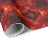 赤と黒の万華鏡のように千変万化するパターンパターン ラッピングペーパー (ロールコーナー)