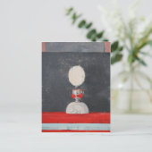 赤と黒の上に卵 ポストカード (スタンド正面)