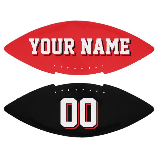 赤と黒の二色のフットボカスタムール アメリカンフットボール (パネル)