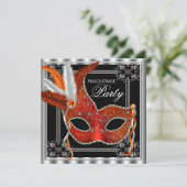 赤と黒の仮装パーティー 招待状 (スタンド正面)