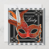 赤と黒の仮装パーティー 招待状 (正面)