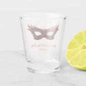 赤と黒の仮装マスクバチェロレッテ ショットグラス (裏面)