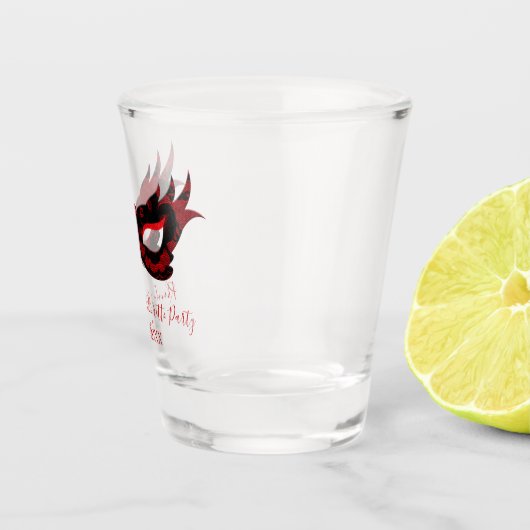 赤と黒の仮装マスクバチェロレッテ ショットグラス (右)