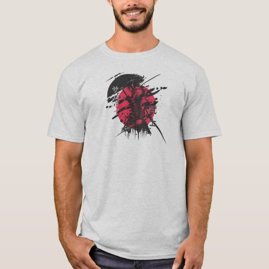 赤と黒の侍 Tシャツ (正面)