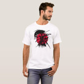 赤と黒の侍 Tシャツ (正面フル)