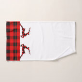 赤と黒の保護された鹿縁どと バスタオルセット (ハンドタオル)