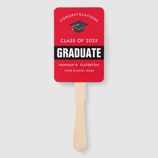 赤と黒の写真卒業ハンドファン ハンドファン (正面)