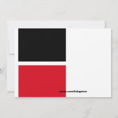 赤と黒の写真 卒業パーティー招待状 招待状 (裏面)