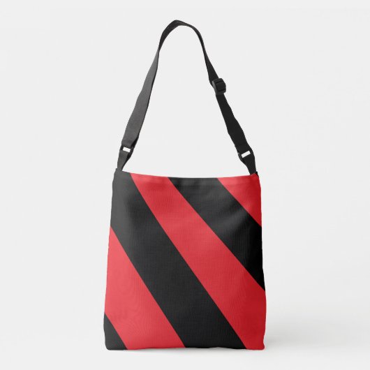 赤と黒の十字体バッグストライプのバッグ クロスボディバッグ (裏面)