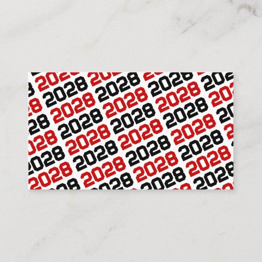 赤と黒の卒業ミニ卒業招待状 名刺 (裏面)