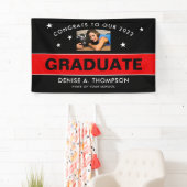 赤と黒の卒業写真カスタム 横断幕 (インサイチュ)